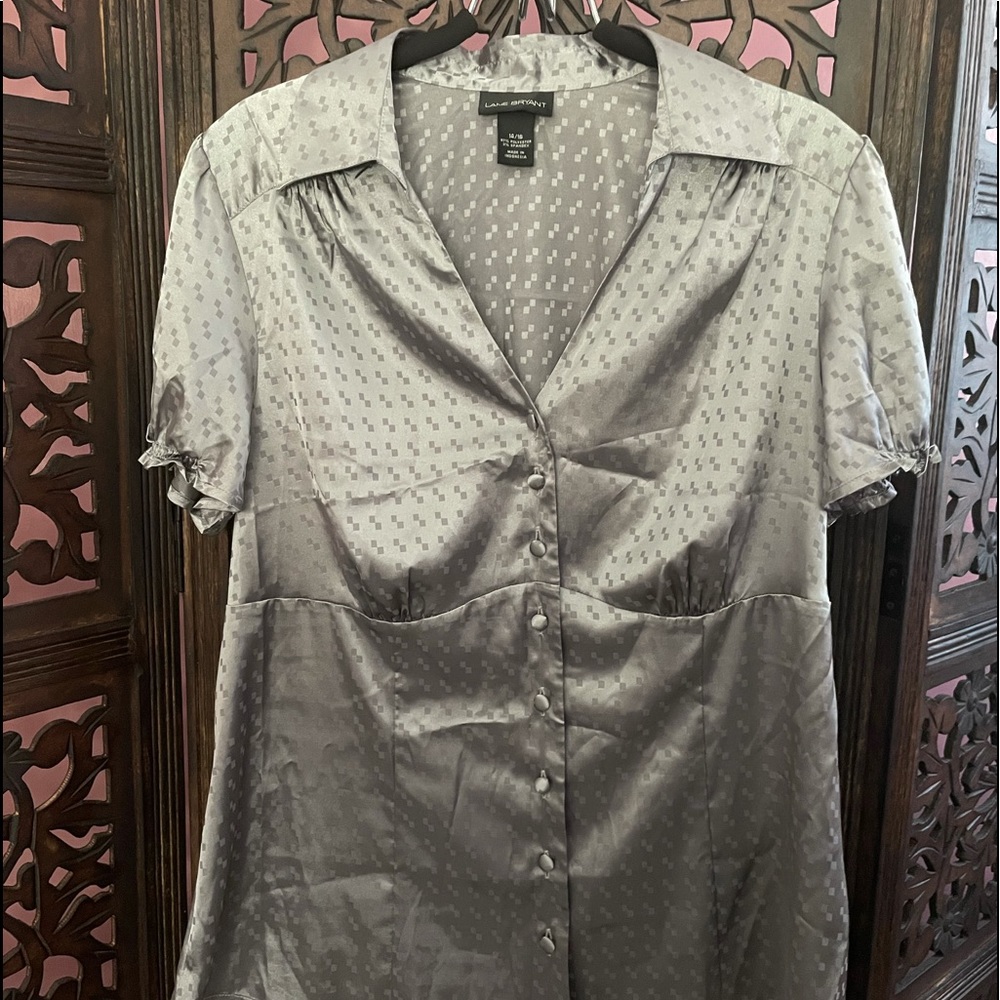 Silky Silver Blouse - Never Worn